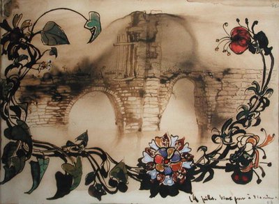 The Old Bridge at Vianden, 1871 by Victor Hugo